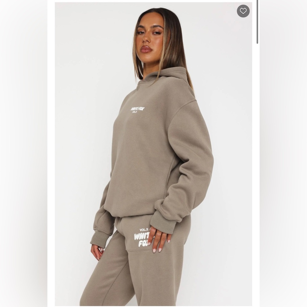 White Fox Hoodie and Sweatpants Set